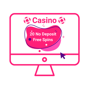 Pick online casino offer. Pink icon graphic.