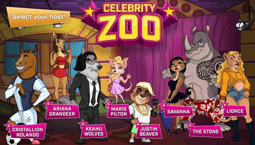 Celebrity Zoo PlayPearls. Celebrities as animals on the front cover.