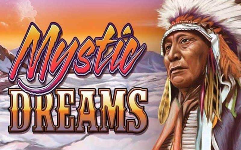 Mystic Dreams Microgaming. Game cover with Native American Indian on the front