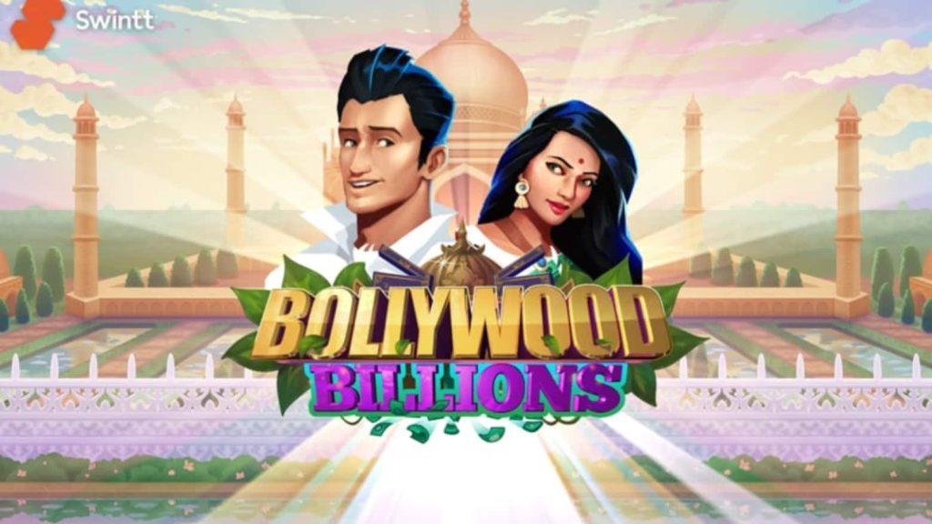 Bollywood Billions Slot Cover Swintt. Indian couple on the front cover.