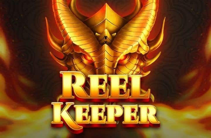 Reel Keeper Power Reels Red Tiger Gaming. Slot cover with golden dragon in front.